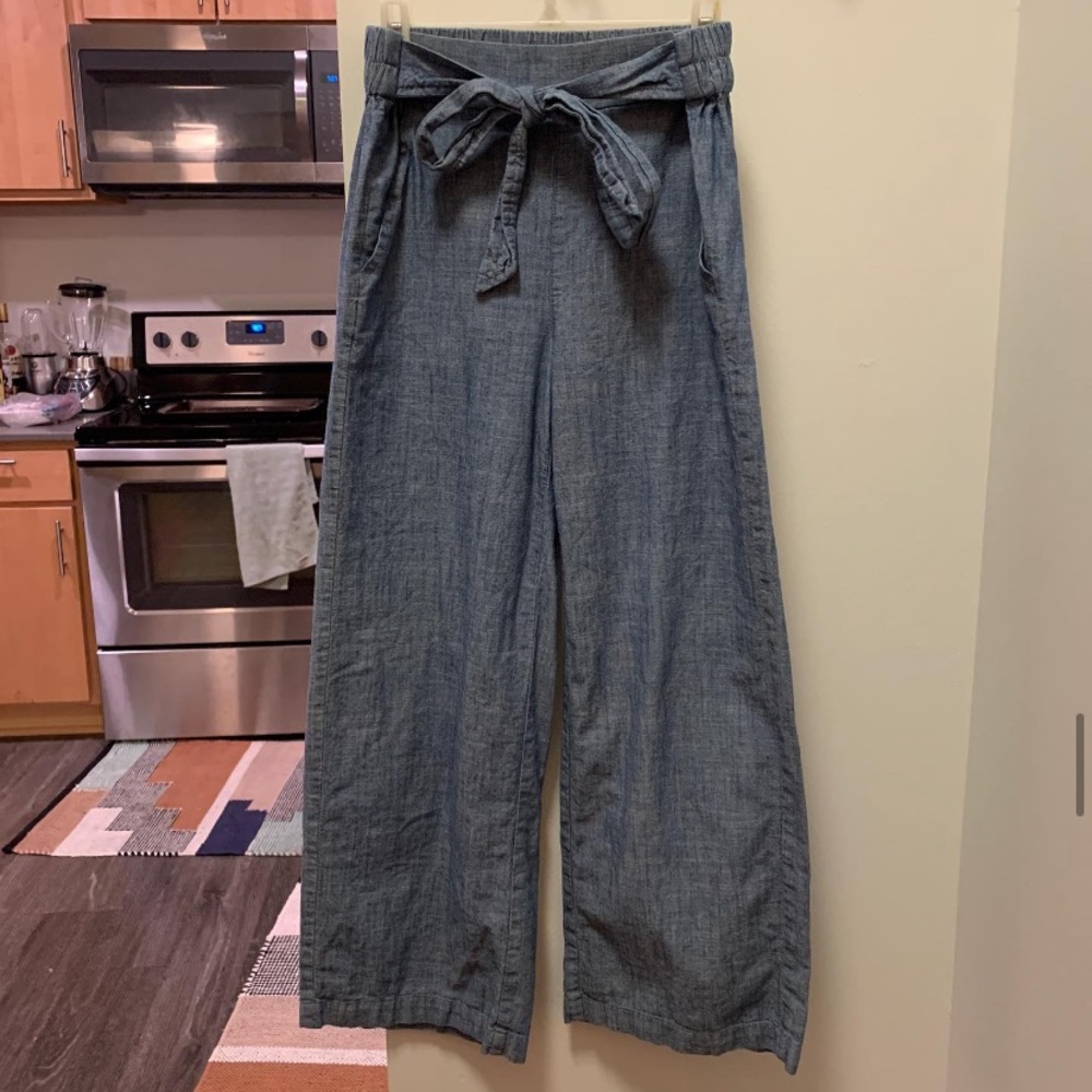 JCrew Denim looking Tie Pants size:00